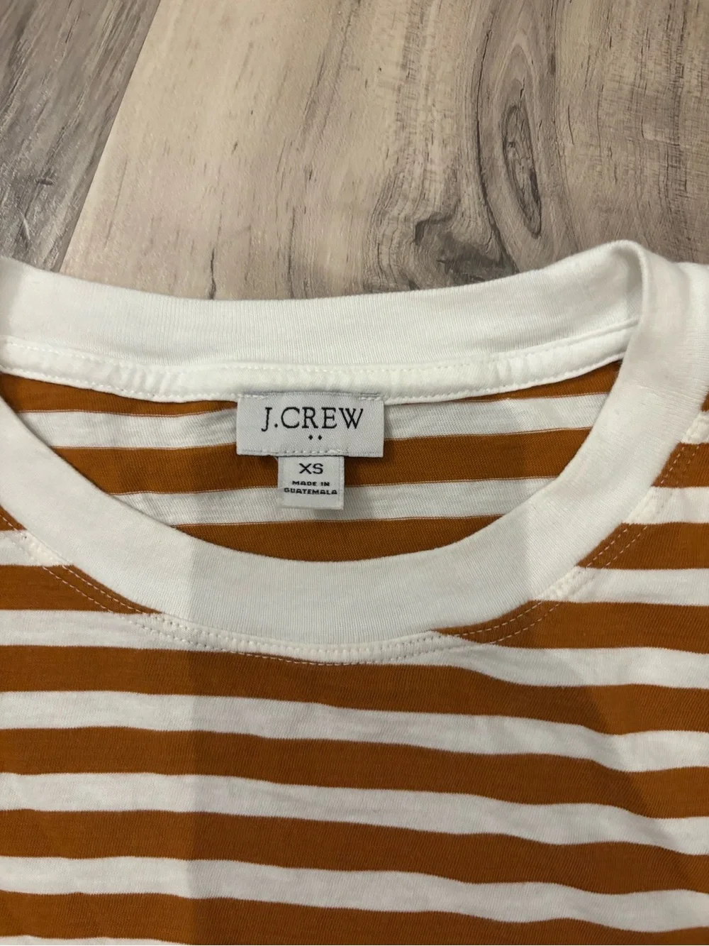 J. Crew Women’s Long Sleeve Striped Top in Mustard/White